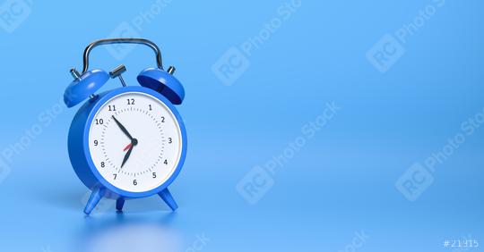 Blue vintage alarm clock with bright blue background. Minimal creative concept, with copyspace for your individual text.  : Stock Photo or Stock Video Download rcfotostock photos, images and assets rcfotostock | RC Photo Stock.: