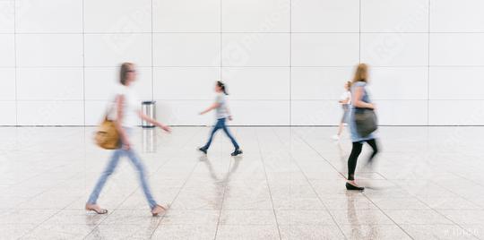 blurred anonymous people walking in a corridor  : Stock Photo or Stock Video Download rcfotostock photos, images and assets rcfotostock | RC Photo Stock.: