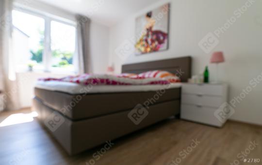 Blurred bedroom with white and colorful bed  : Stock Photo or Stock Video Download rcfotostock photos, images and assets rcfotostock | RC Photo Stock.: