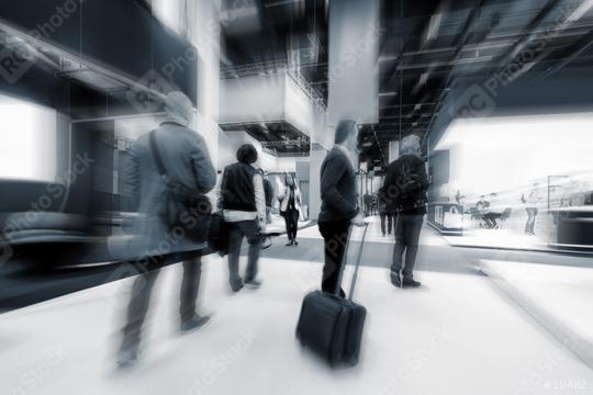 Blurred business people at a European Trade Fair  : Stock Photo or Stock Video Download rcfotostock photos, images and assets rcfotostock | RC Photo Stock.: