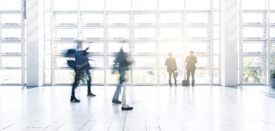 Blurred business people at a modern trade fair floor  : Stock Photo or Stock Video Download rcfotostock photos, images and assets rcfotostock | RC Photo Stock.: