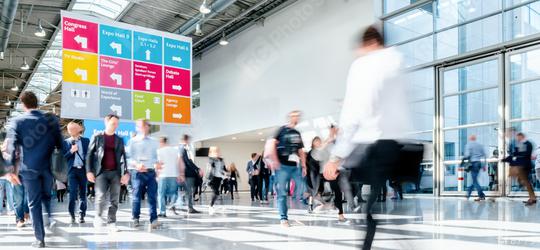 blurred business people at a trade fair hall  : Stock Photo or Stock Video Download rcfotostock photos, images and assets rcfotostock | RC Photo Stock.: