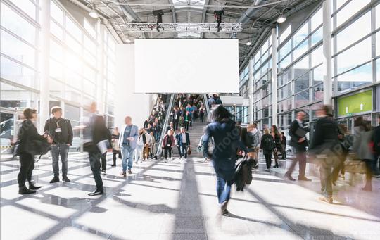 blurred business people at rushing at a trade fair floor  : Stock Photo or Stock Video Download rcfotostock photos, images and assets rcfotostock | RC Photo Stock.: