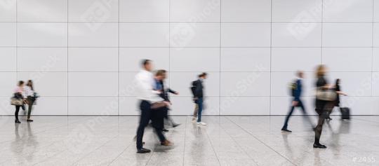 Blurred business people go to trade fair   : Stock Photo or Stock Video Download rcfotostock photos, images and assets rcfotostock | RC Photo Stock.: