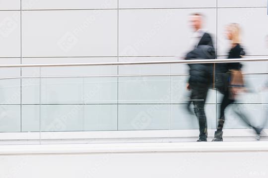 blurred business people walking in a futuristic corridor, including Copy space  : Stock Photo or Stock Video Download rcfotostock photos, images and assets rcfotostock | RC Photo Stock.: