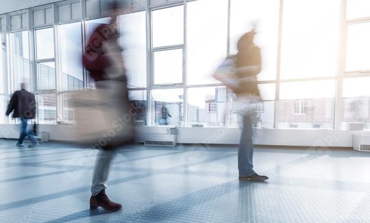 blurred commuters walking in a modern hall  : Stock Photo or Stock Video Download rcfotostock photos, images and assets rcfotostock | RC Photo Stock.: