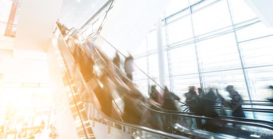 blurred Exhibition visitors at escalators  : Stock Photo or Stock Video Download rcfotostock photos, images and assets rcfotostock | RC Photo Stock.: