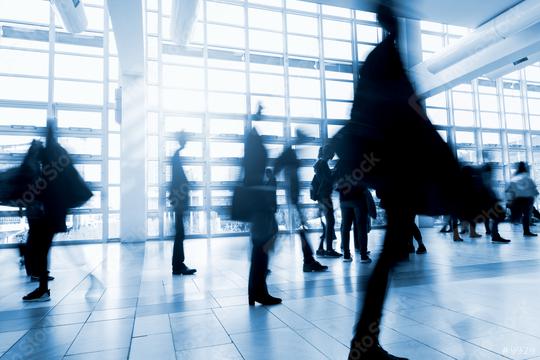 blurred Exhibition visitors rushing in the lobby  : Stock Photo or Stock Video Download rcfotostock photos, images and assets rcfotostock | RC Photo Stock.: