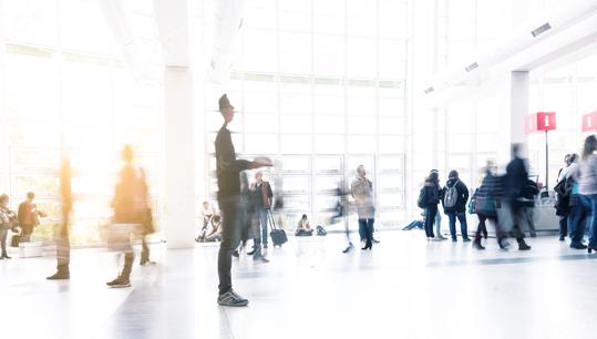 blurred Exhibition visitors standing and walking in the lobby motion blurred  : Stock Photo or Stock Video Download rcfotostock photos, images and assets rcfotostock | RC Photo Stock.: