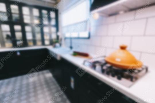 blurred image of modern kitchen interior for background  : Stock Photo or Stock Video Download rcfotostock photos, images and assets rcfotostock | RC Photo Stock.: