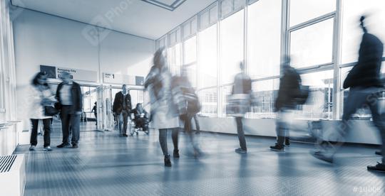 blurred People at a trade fair entrance   : Stock Photo or Stock Video Download rcfotostock photos, images and assets rcfotostock | RC Photo Stock.: