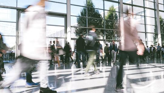 blurred people at a trade fair entrance  : Stock Photo or Stock Video Download rcfotostock photos, images and assets rcfotostock | RC Photo Stock.: