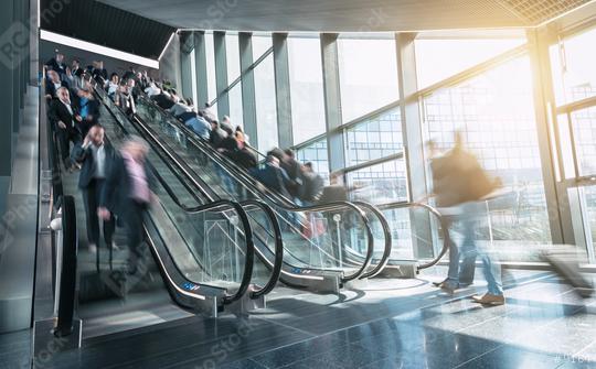 blurred people business at escaltors  : Stock Photo or Stock Video Download rcfotostock photos, images and assets rcfotostock | RC Photo Stock.: