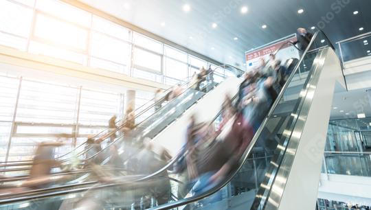blurred people rushing at a escalator  : Stock Photo or Stock Video Download rcfotostock photos, images and assets rcfotostock | RC Photo Stock.: