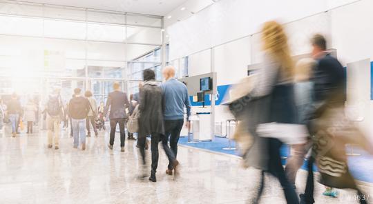 blurred people rushing at a trade fair hall  : Stock Photo or Stock Video Download rcfotostock photos, images and assets rcfotostock | RC Photo Stock.: