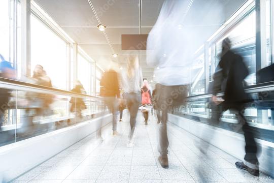 Blurred people rushing at a walkway  : Stock Photo or Stock Video Download rcfotostock photos, images and assets rcfotostock | RC Photo Stock.: