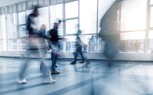 blurred people walking in a business hall  : Stock Photo or Stock Video Download rcfotostock photos, images and assets rcfotostock | RC Photo Stock.: