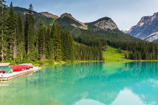 Boat rental at the Emerald Lake in canada  : Stock Photo or Stock Video Download rcfotostock photos, images and assets rcfotostock | RC Photo Stock.: