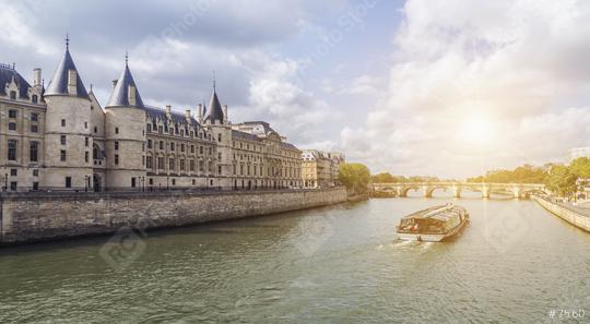 Boat tour on Seine river in Paris at summer. Paris, France  : Stock Photo or Stock Video Download rcfotostock photos, images and assets rcfotostock | RC Photo Stock.: