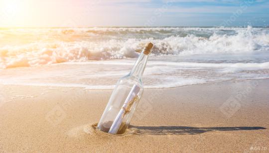 Bottle with the message at the ocean  : Stock Photo or Stock Video Download rcfotostock photos, images and assets rcfotostock | RC Photo Stock.: