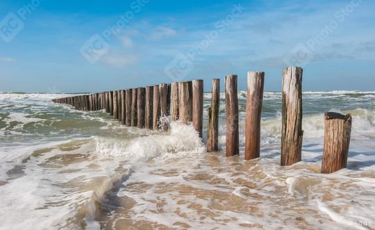 breakwaters with waves on the beach at the north sea in Domburg, Zeeland, Holland  : Stock Photo or Stock Video Download rcfotostock photos, images and assets rcfotostock | RC Photo Stock.: