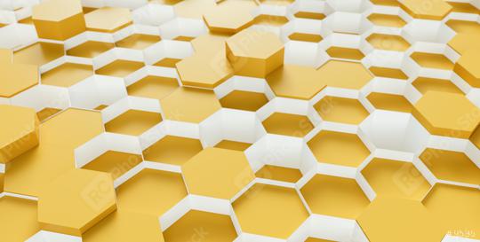 bright yellow Hexagon Background - 3D rendering - Illustration   : Stock Photo or Stock Video Download rcfotostock photos, images and assets rcfotostock | RC Photo Stock.: