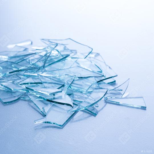 Broken window glas heap on blue gray background  : Stock Photo or Stock Video Download rcfotostock photos, images and assets rcfotostock | RC Photo Stock.: