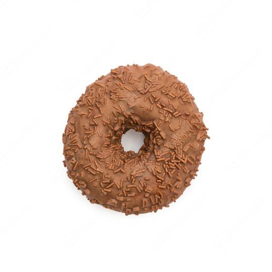 brown chocolate coated doughnut with sprinkles, isolated on white background  : Stock Photo or Stock Video Download rcfotostock photos, images and assets rcfotostock | RC Photo Stock.: