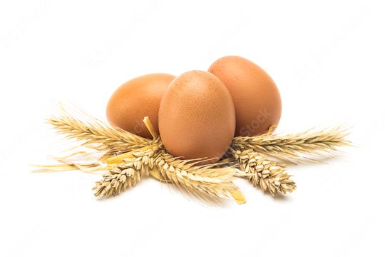 Brown eggs with grain and straw  : Stock Photo or Stock Video Download rcfotostock photos, images and assets rcfotostock | RC Photo Stock.: