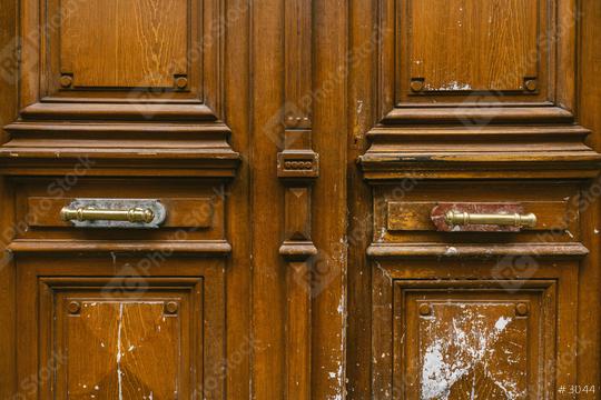 brown wood old door in the centre of paris  : Stock Photo or Stock Video Download rcfotostock photos, images and assets rcfotostock | RC Photo Stock.: