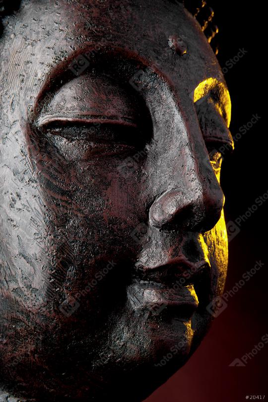 Buddha statue head close-up with glow against black background  : Stock Photo or Stock Video Download rcfotostock photos, images and assets rcfotostock | RC Photo Stock.: