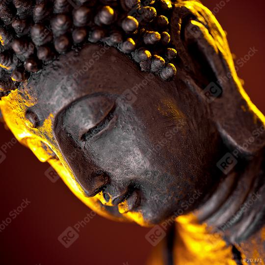 Buddha statue head with glow against black background  : Stock Photo or Stock Video Download rcfotostock photos, images and assets rcfotostock | RC Photo Stock.: