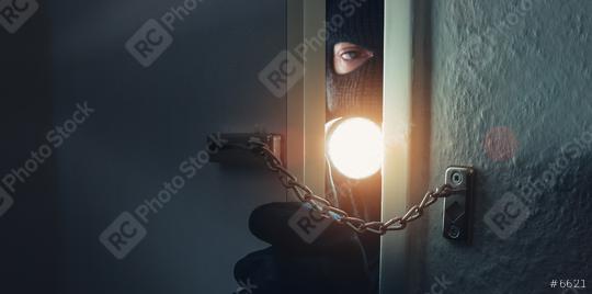 burglar sneaking into the house with flashlight  : Stock Photo or Stock Video Download rcfotostock photos, images and assets rcfotostock | RC-Photo-Stock.: