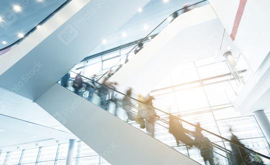 business people in rush at Exhibition escalators  : Stock Photo or Stock Video Download rcfotostock photos, images and assets rcfotostock | RC Photo Stock.: