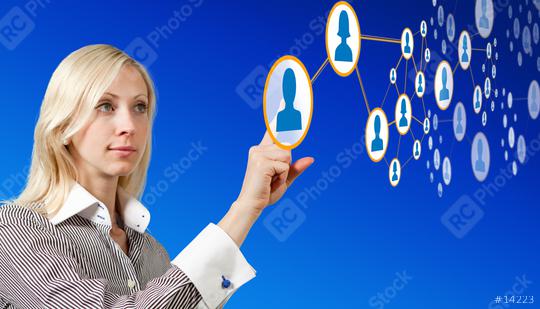 Businesswoman works with futuristic network  : Stock Photo or Stock Video Download rcfotostock photos, images and assets rcfotostock | RC Photo Stock.: