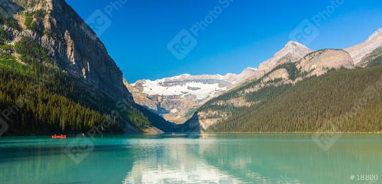 Canoeing at Lake Louise at the Rocky Mountains   : Stock Photo or Stock Video Download rcfotostock photos, images and assets rcfotostock | RC Photo Stock.: