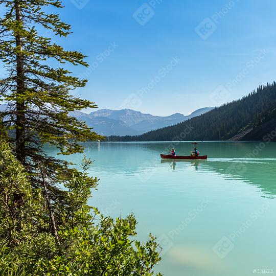 Canoeing on the Lake Louise in banff canada   : Stock Photo or Stock Video Download rcfotostock photos, images and assets rcfotostock | RC Photo Stock.: