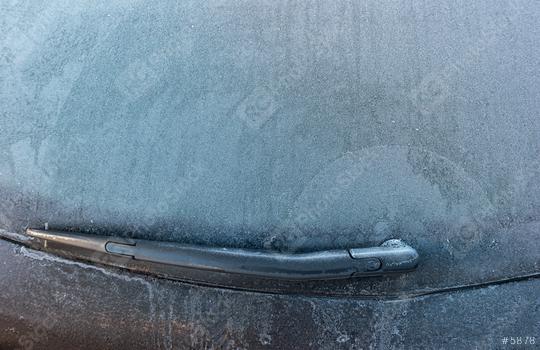 car rear window covered with ice   : Stock Photo or Stock Video Download rcfotostock photos, images and assets rcfotostock | RC Photo Stock.: