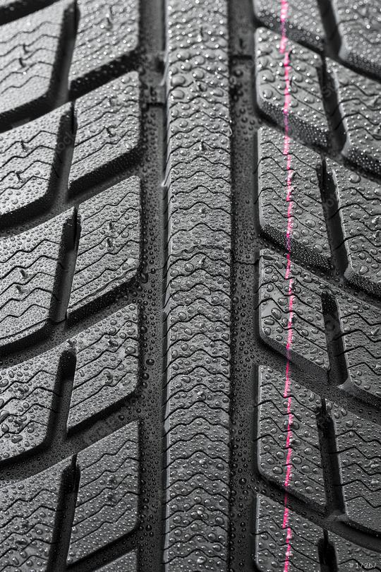 Car tires close-up Winter wheel profile structure with waterdrops  : Stock Photo or Stock Video Download rcfotostock photos, images and assets rcfotostock | RC-Photo-Stock.:
