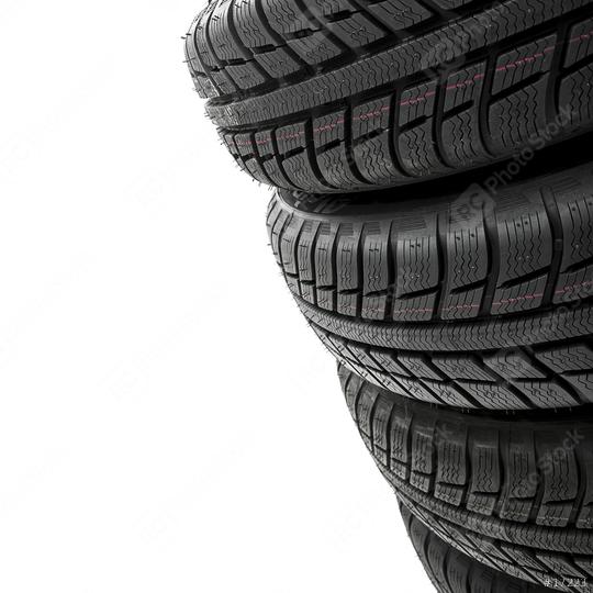 Car tires mature stack close-up Winter wheel profile structure on white background  : Stock Photo or Stock Video Download rcfotostock photos, images and assets rcfotostock | RC Photo Stock.: