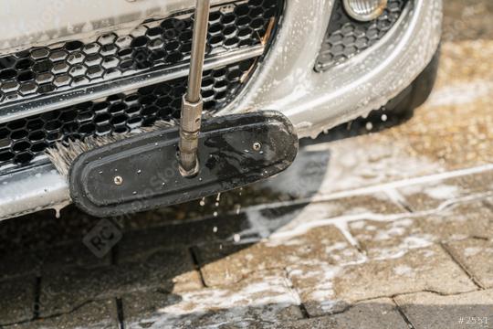 car wash with brush and soap outside  : Stock Photo or Stock Video Download rcfotostock photos, images and assets rcfotostock | RC Photo Stock.: