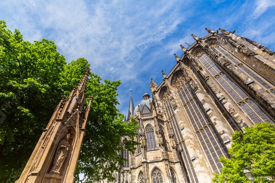 Cathedral of Aachen at summer  : Stock Photo or Stock Video Download rcfotostock photos, images and assets rcfotostock | RC Photo Stock.: