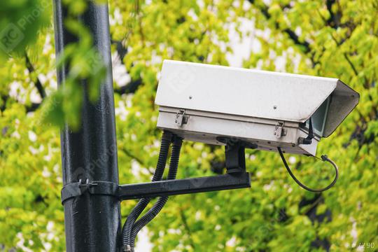 CCTV camera. Security camera in a park. Private property protection.  : Stock Photo or Stock Video Download rcfotostock photos, images and assets rcfotostock | RC Photo Stock.: