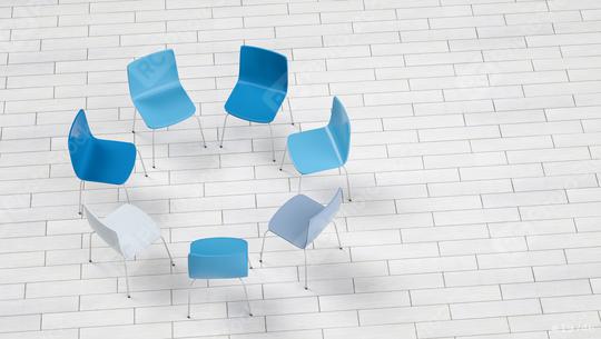 Chairs in a circle - 3D Rendering  : Stock Photo or Stock Video Download rcfotostock photos, images and assets rcfotostock | RC Photo Stock.: