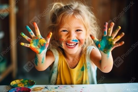Child with painted hands smiling
  : Stock Photo or Stock Video Download rcfotostock photos, images and assets rcfotostock | RC Photo Stock.:
