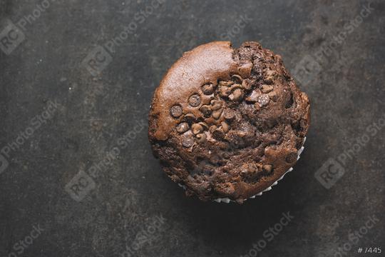 chocolate muffin on dark background with copy space for individual text   : Stock Photo or Stock Video Download rcfotostock photos, images and assets rcfotostock | RC Photo Stock.: