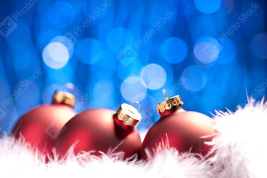 Christmas background. christmas balls with copyspace and snow  : Stock Photo or Stock Video Download rcfotostock photos, images and assets rcfotostock | RC-Photo-Stock.: