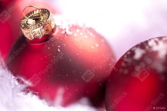 Christmas background. christmas balls with copyspace and snow  : Stock Photo or Stock Video Download rcfotostock photos, images and assets rcfotostock | RC Photo Stock.: