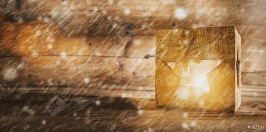 Christmas background with a shining star symbol lantern, wood board and snow background   : Stock Photo or Stock Video Download rcfotostock photos, images and assets rcfotostock | RC Photo Stock.: