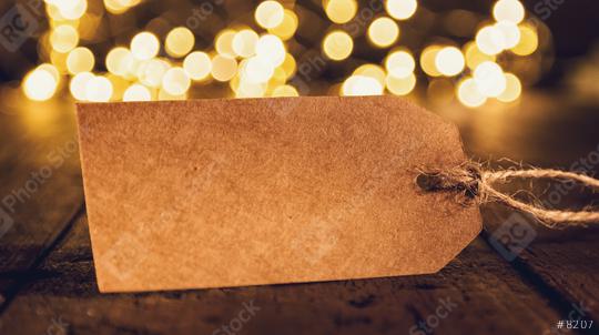 Christmas Bokeh lights background with blank paper shield, including copy space  : Stock Photo or Stock Video Download rcfotostock photos, images and assets rcfotostock | RC Photo Stock.: